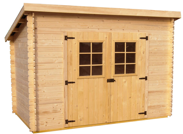 Casetta Box da Giardino 3x1,85 m Senza Pavimento in Legno Picea Massello 20mm Charente sconto