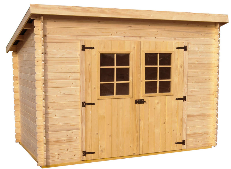 Casetta Box da Giardino 3x1,85 m Senza Pavimento in Legno Picea Massello 20mm Charente-1