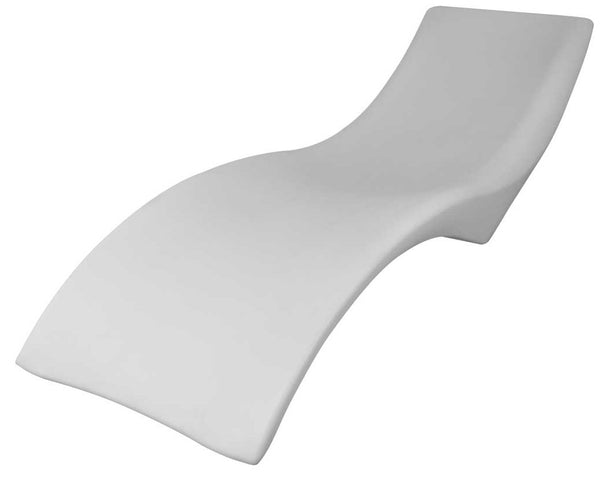 online Chaise Longue de Jardin 220x70x60 cm en Polyéthylène Sined Vega Blanc