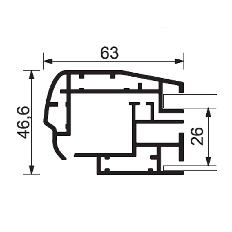 Bacheca da Esterno con Apertura a Ribalta 212,5x106,7x4,7 cm in Alluminio con Led Silver-6