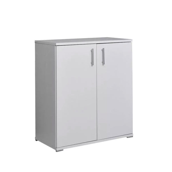 sconto Meuble polyvalent 2 portes 72,3x36x81 cm en aggloméré mélaminé blanc