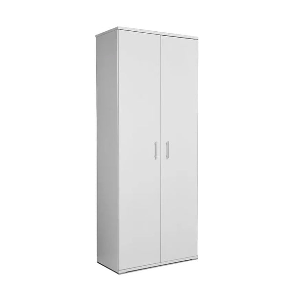 Armadio 2 Ante 6 Ripiani 72,3x36x177,1 cm in Truciolare Nobilitato Bianco sconto