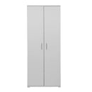 Armadio Portascope 2 Ante 6 Ripiani 72,3x36x177,1 cm in Truciolare Nobilitato Bianco-1