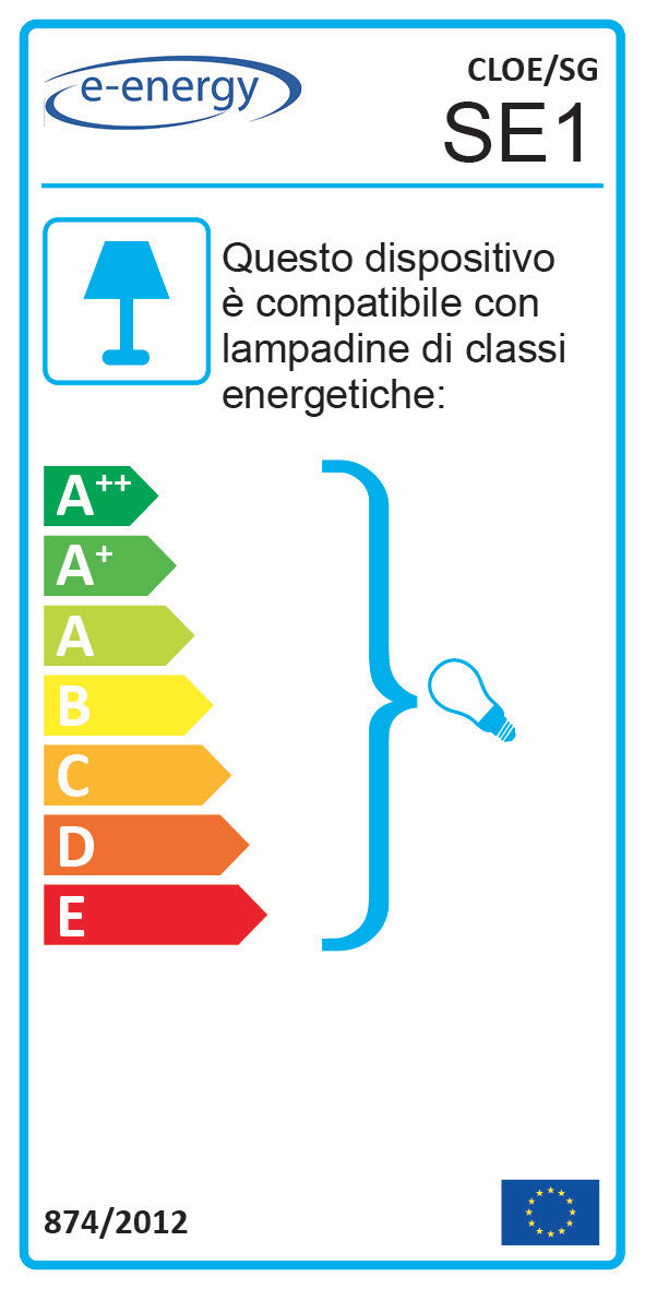 Sospensione 2xE27 Montatura Bianco Vetro Lastra Diamantino Bianco E-Energy Cloe-2