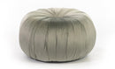 Pouf in Tessuto Vellutato Ø36 cm Grigio-1