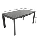 Set Tavolo e 6 Sedie da Giardino in Alluminio e Textilene Taupe-3
