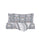 Housse de couette avec taies d'oreiller imprimées Athena Belek Gris Différentes tailles