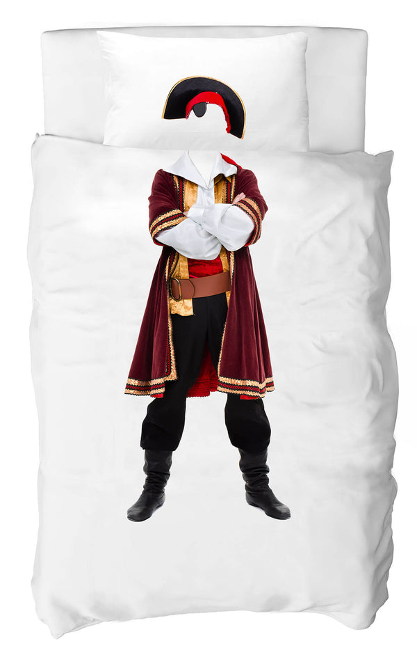 Housse de couette simple avec taie d'oreiller imprimée pirate sconto