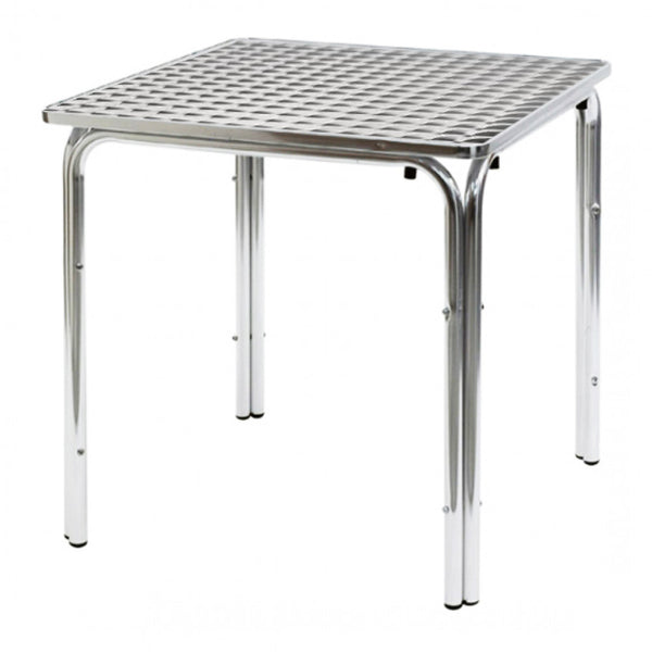 Table empilable 70x70x70 h cm en aluminium argenté online