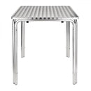 Tavolo Impilabile 70x70x70 h cm in Alluminio Silver-2