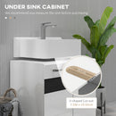 Mobile Sotto Lavabo Bagno 2 Ante 60x36,5x56 cm in MDF Bianco-4