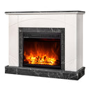 Camino Elettrico da Pavimento 85x110x27 cm Effetto Fiamma 1500W Madeira lux & Lorance-1