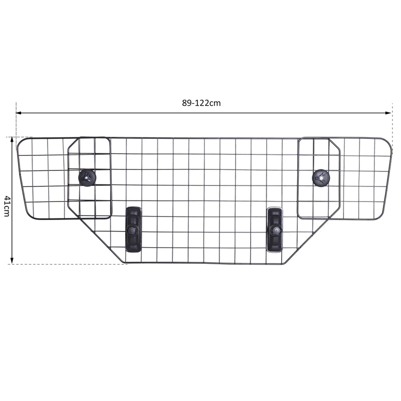 Barriera Divisore di Protezione Macchina per Cani Regolabile 89-122x41 cm -3