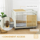 Gabbia per Cani 81x55,5x62,5 cm in ABS e PP Beige-5