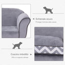 Divanetto Cuccia per Animali Domestici Grigio 73.5x41x33 cm -5