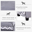 Divanetto Cuccia per Animali Domestici Grigio 73.5x41x33 cm -6