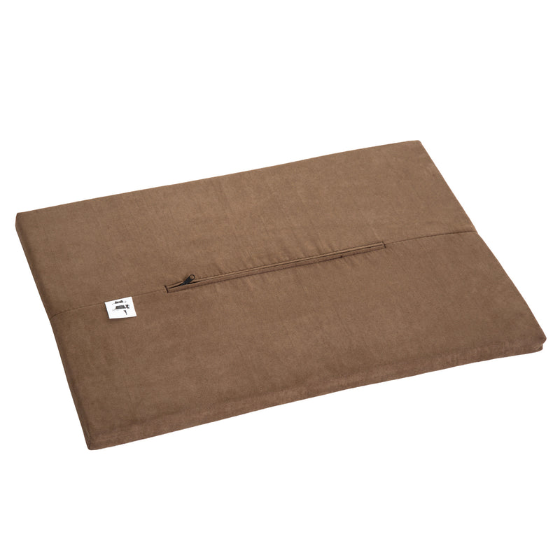 Lettino Cuccia per Cani e Gatti Struttura in Metallo con Cuscino Marrone 65x42x42 cm -9