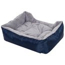 Cuccia Letto per Cane Gatto con Cuscino Imbottito Grigio blu 65x53x20 cm -5