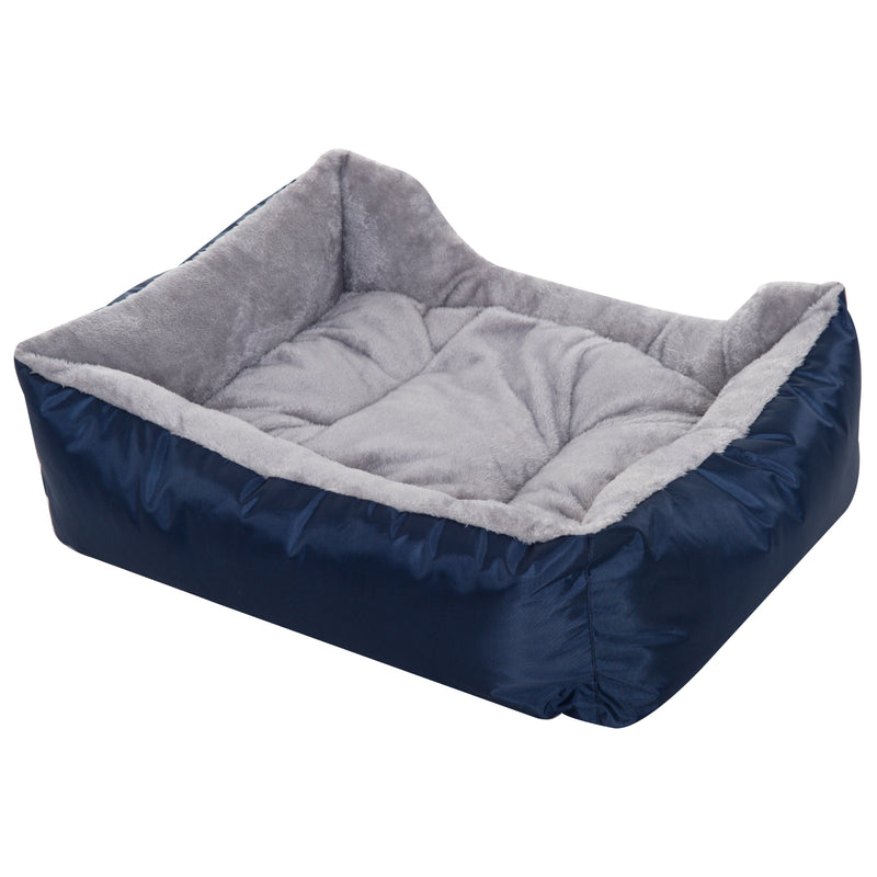 Cuccia Letto per Cane Gatto con Cuscino Imbottito Grigio blu 65x53x20 cm -5