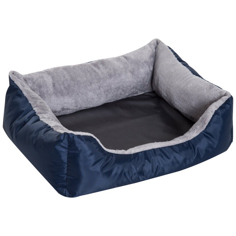 Cuccia Letto per Cane Gatto con Cuscino Imbottito Grigio blu 65x53x20 cm -6