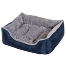 Cuccia Letto da interno per Cane Gatto con Cuscino Grigio blu 75x60x20 cm -1