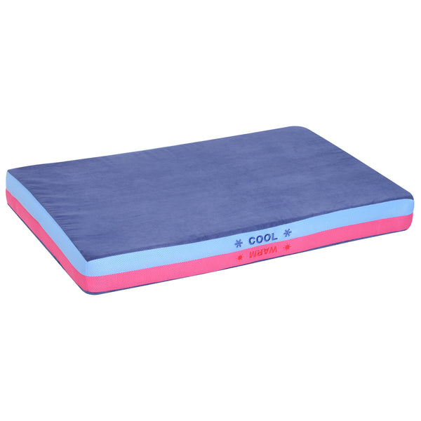 sconto Matelas Bleu à Mémoire de Forme pour Chiens 88x56x10 cm Double Face