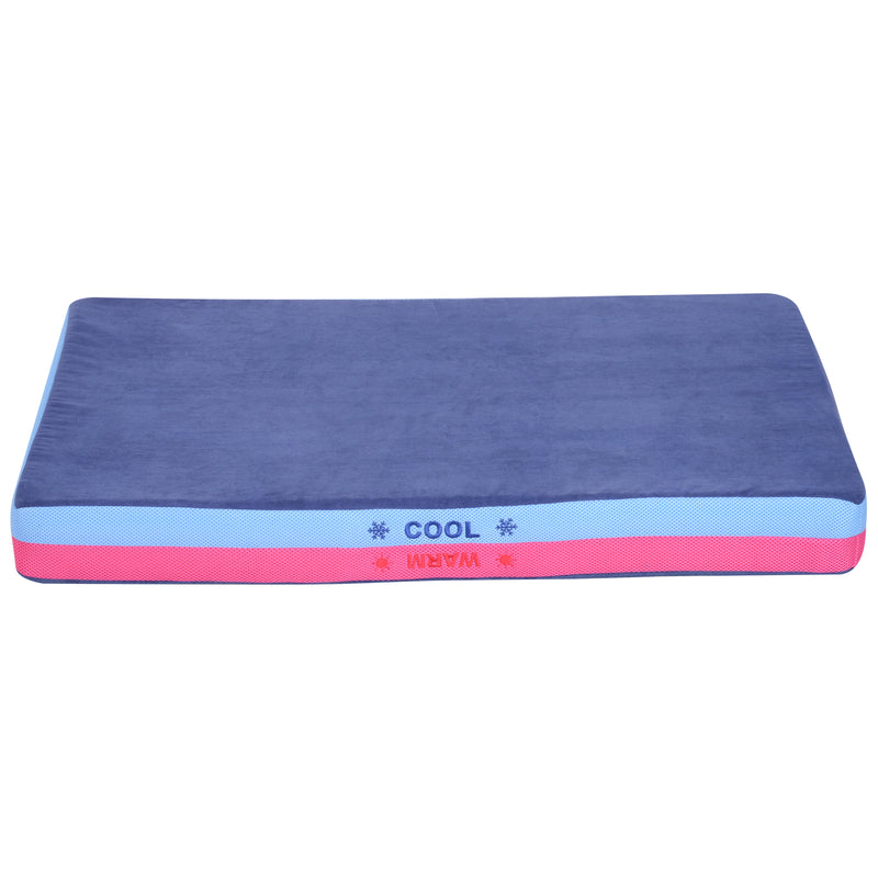 Materassino per Cani in Memory Foam 88x56x10 cm  Double Face Blu-3