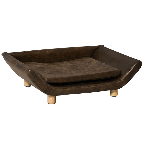 acquista Canapé pour Chiens et Chats Rembourré 73x53x21 cm en Simili Cuir Marron