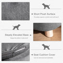 Divano per Cani e Gatti Imbottito 70x47x30 cm in Peluche Grigio Antracite-5