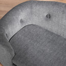 Divano per Cani e Gatti Imbottito 70x47x30 cm in Peluche Grigio Antracite-9