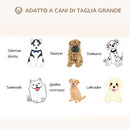 Cuccia per Cani e Gatti 99x71x28 cm in Tessuto Effetto Velluto Grigio-7