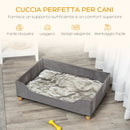 Cuccia per Cani e Gatti 81Lx56x23,5 cm in Legno MDF Grigia-4