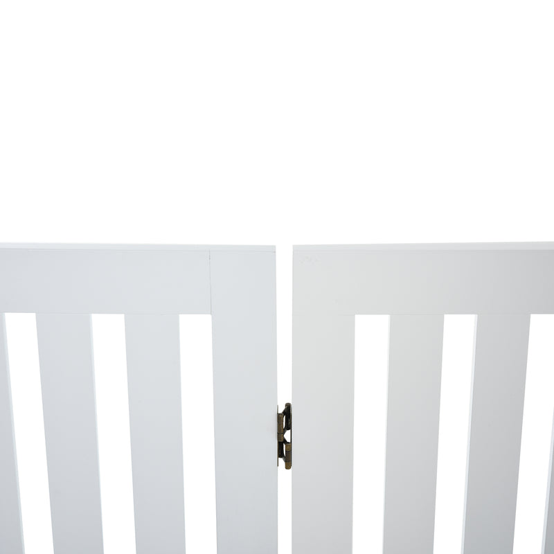 Cancelletto di Sicurezza Pieghevole per Animali Domestici 203,2x1,8x91 cm in Legno  Bianco-10