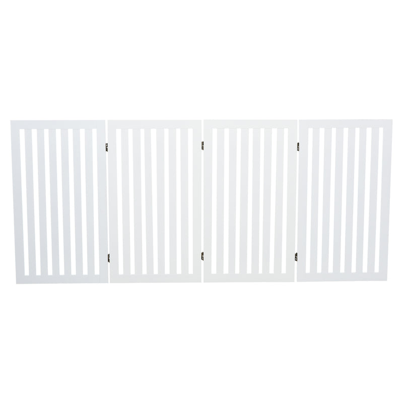 Cancelletto di Sicurezza Pieghevole per Animali Domestici 203,2x1,8x91 cm in Legno  Bianco-4