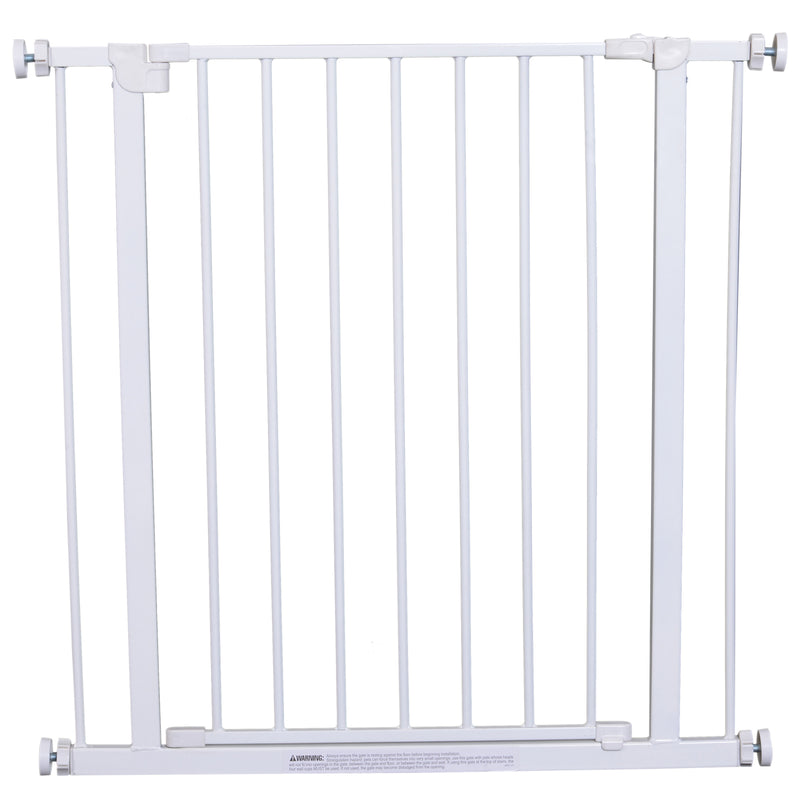 Cancelletto di Sicurezza per Animali Domestici Bianco 76x72-82 cm -4