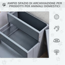 Scaletta per Cani 3 Gradini 40,5x44,5x38 cm in in Legno di Pino Grigio-5