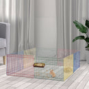 Recinto Recinzione per Animali Domestici 8pz 69x69x23 cm in Metallo Multicolor-2