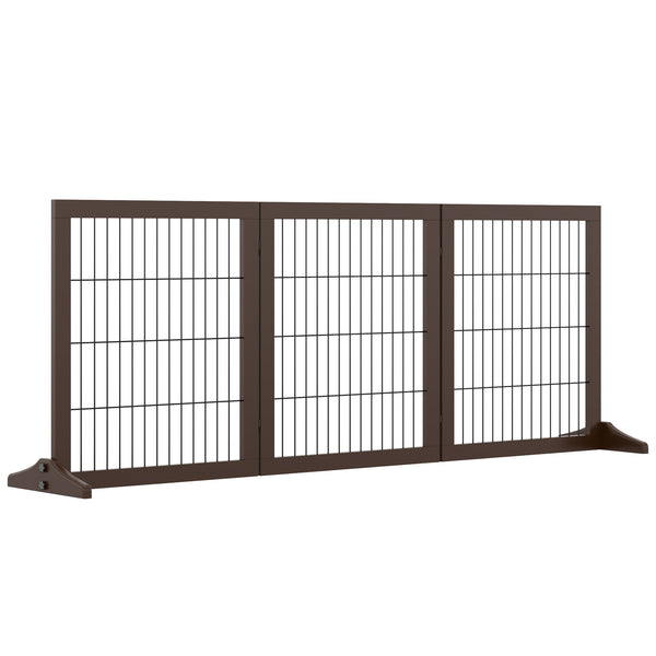 prezzo Barrière de sécurité pliable pour animaux de compagnie 185x36x71 cm en bois marron