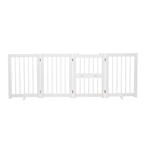 online Barrière de Sécurité Pliable pour Animaux 215x38x75 cm en Bois Blanc