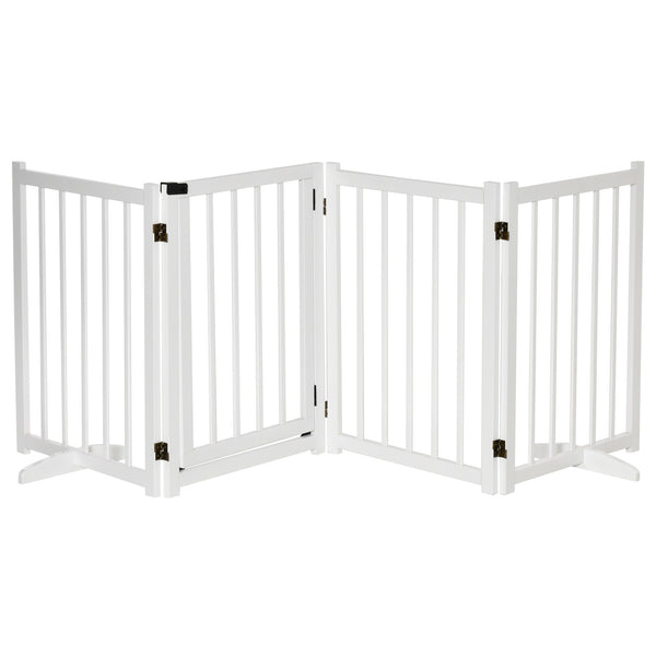 acquista Barrière de Sécurité Pliable pour Animaux 237,5x36x80 cm en Bois Blanc