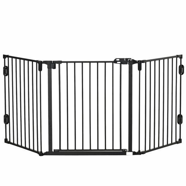 prezzo Barrière de Sécurité Pliable pour Animaux 202,5x2x76 cm en Acier Noir