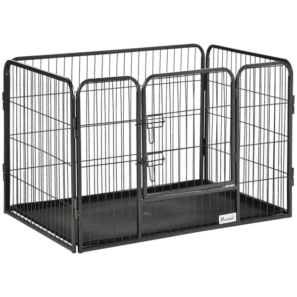 sconto Cage pour Chien 125x78x80 cm en Acier et ABS Gris