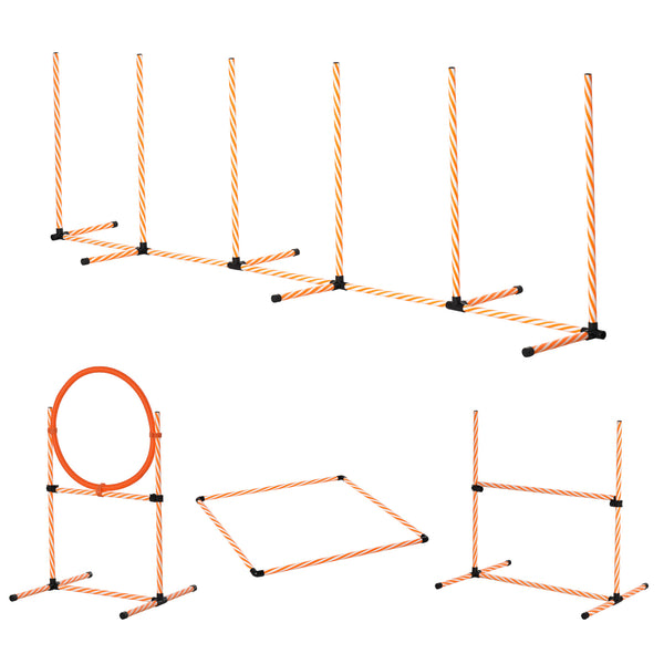 Outdoor Dog Training Set Slalom Obstacle and Tunnel avec sac de transport orange prezzo