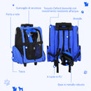 Trolley zaino 2 in 1 per piccoli animali domestici 36x30x49 cm  Blu-6