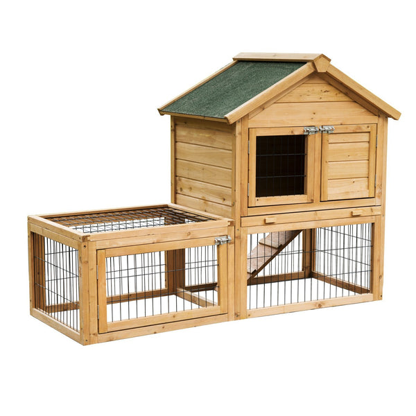 Clapier Cage en Bois pour Lapins et Animaux Domestiques 130x52x98,5 cm acquista