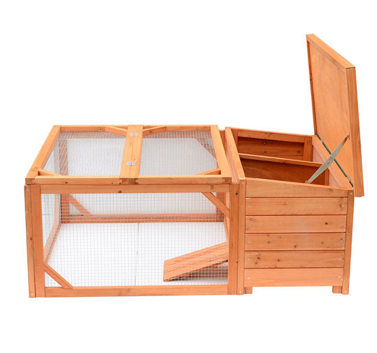 Pollaio Gabbia per Galline in Legno di Abete 100x125x49 cm -4