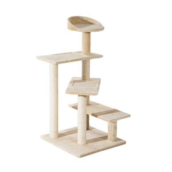 Arbre à Griffer pour Chats 50x50x100 cm en Sisal et Peluche Beige prezzo