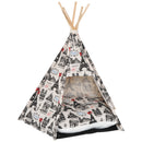 Tenda Cuccia per Animali Domestici con Cuscino Beige 67x65x78 cm -1