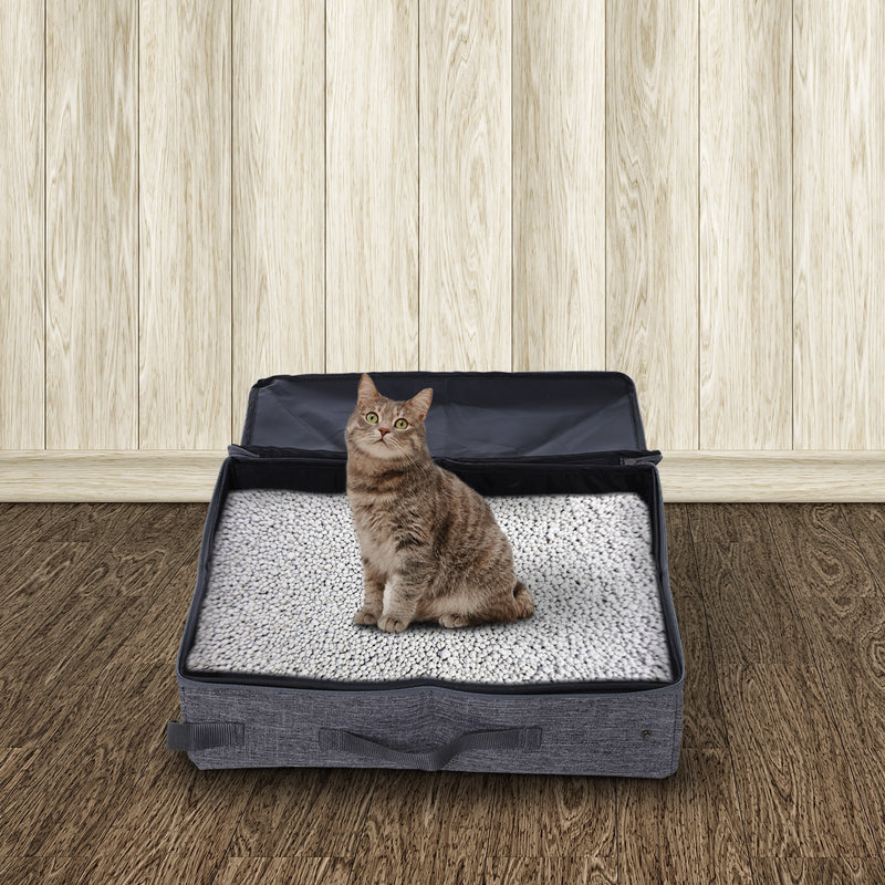 Lettiera per Gatti Pieghevole da Viaggio 45x35x12 cm  TravelPow-2