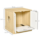 Mobile Lettiera per Gatti 60x55x62,5 cm in Legno Legno e Bianco-3